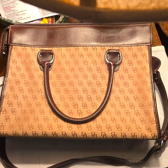 Dooney and Bourke Monogram Satchel Handbag - Picture 2 of 6